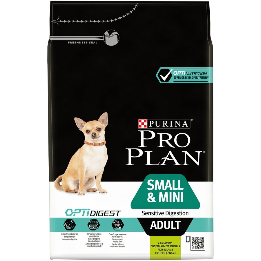 Purina Pro Plan Small & Mini Adult Sensitive Digestion / Сухой корм Пурина Про План для взрослых собак мелких пород при чувствительном пищеварении с ягненком 