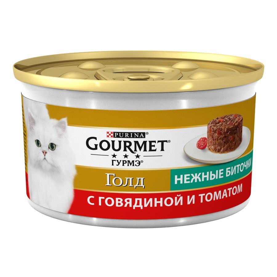 

Gourmet Gold / Консервы Пурина Гурмэ Голд Нежные биточки для взрослых кошек с говядиной (цена за упаковку), Gourmet Gold