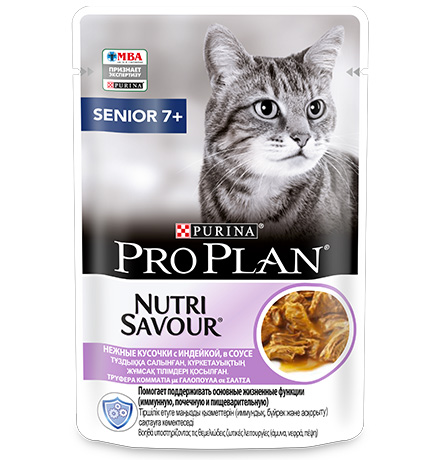 

Purina Pro Plan Cat Nutri Savour Adult 7+ / Паучи Пурина Про План для Пожилых кошек старше 7 лет Индейка в соусе (цена за упаковку), Purina Pro Plan Cat Nutri Savour Adult 7+