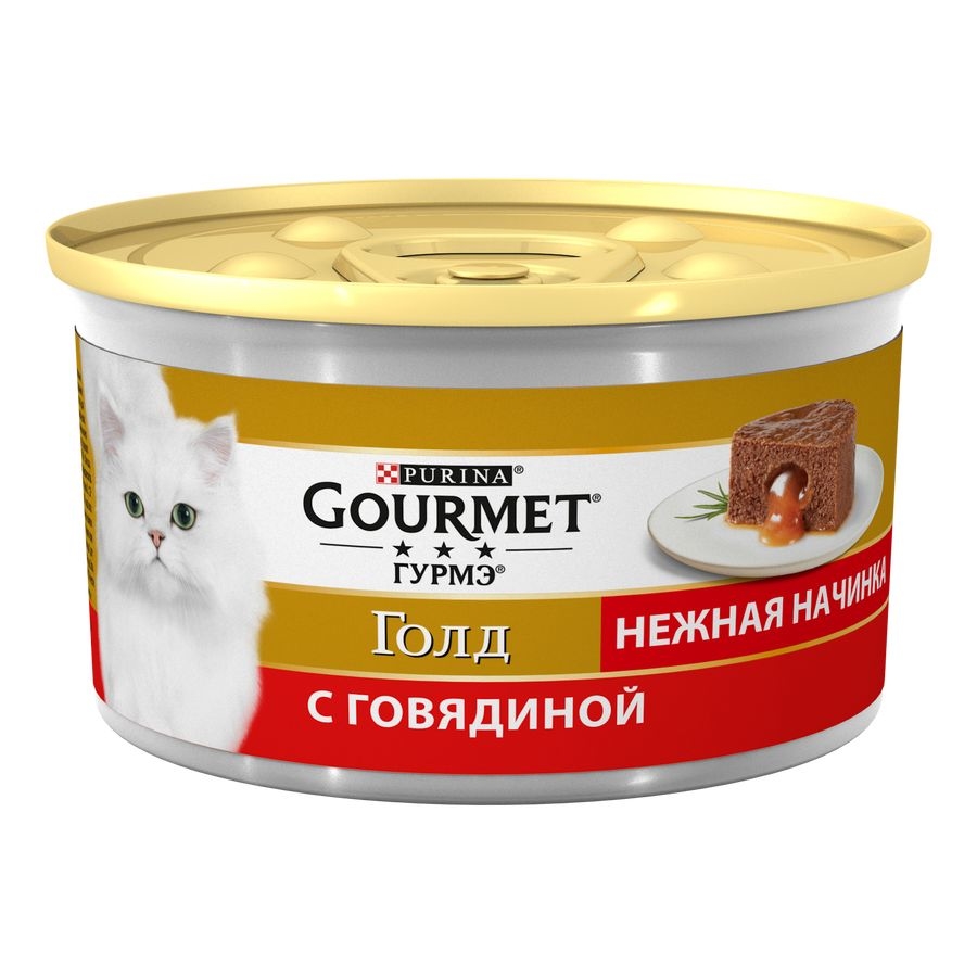 

Gourmet Gold Melting Heart / Консервы Пурина Гурмэ Голд Нежная начинка для взрослых кошек с говядиной (цена за упаковку), Gourmet Gold Melting Heart