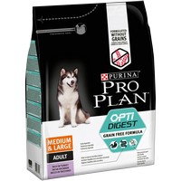 Purina Pro Plan Medium Large Adult OptiDigest Grain Free Turkey Сухой Беззерновой корм Пурина Про План для взрослых собак Средних и Крупных пород с Чувствительным пищеварением Индейка 1290₽