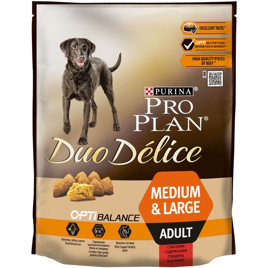 Purina Pro Plan Duo Delice Adult Beef & Rice / Сухой корм Пурина Про План для взрослых собак средних и крупных пород с говядиной