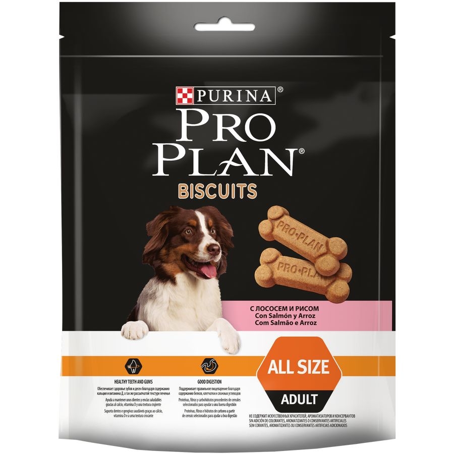 

Purina Pro Plan Biscuits Salmon & Rice / Лакомство Пурина Про План для взрослых собак при склоннности к набору веса с лососем, Purina Pro Plan Biscuits Salmon & Rice