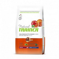 Trainer Natural Medium Adult Dry-Cured Ham Rice / Сухой корм Трейнер для взрослых собак Средних пород Сыровяленая Ветчина и Рис 