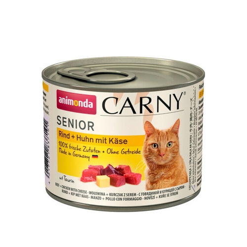 Animonda Carny Senior Консервы Анимонда для Пожилых кошек старше 7 лет с Говядиной Курицей и Сыром цена за упаковку 1350₽