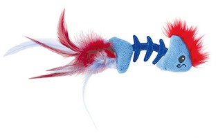 Petstages Fish Bone / Игрушка Петстейджес для кошек Рыбная косточка Голубая