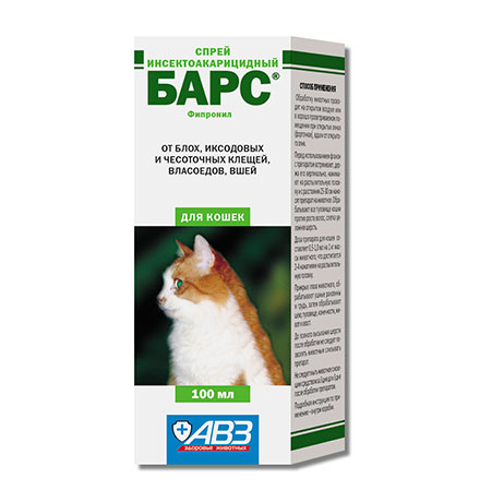 Купить АгроВетЗащита Барс / Спрей Инсектоакарицидный для кошек за 370.00 ₽