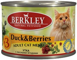 

Berkley №3 Adult Duck & Berries / Консервы Беркли для кошек Утка с лесными ягодами (цена за упаковку), Berkley №3 Adult Duck & Berries