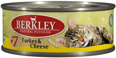 

Berkley №7 Adult Turkey & Cheese / Консервы Беркли для кошек Индейка с сыром (цена за упаковку), Berkley №7 Adult Turkey & Cheese