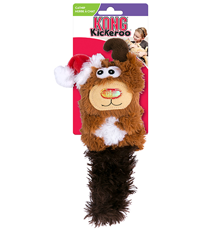Kong Holiday / Игрушка Конг для кошек Кикеру Олень с кошачьей мятой 25см