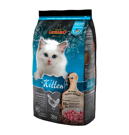 Leonardo Kitten / Сухой корм Леонардо для Котят, беременных и кормящих Кошек Птица 