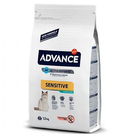 Advance Sterilized Sensitive Salmon & Barley / Сухой корм Адванс для Стерилизованных кошек с Чувствительным пищеварением Лосось ячмень 