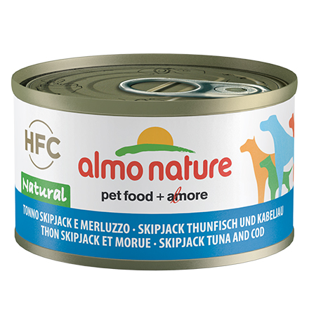 Almo Nature Classic HFC Skip Jack Tuna & Cod / Консервы Алмо Натюр для собак с Полосатым Тунцом и Треской (цена за упаковку) 