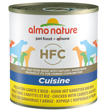 Almo Nature HFC Home Made Chicken with Carrots and Rice / Консервы Алмо Натюр для собак Курица с морковью и рисом по-домашнему (цена за упаковку)