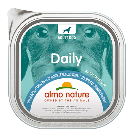 

Almo Nature Daily Menu Cod and Green Beans / Консервы Алмо Натюр для собак Меню с Треской и стручковой фасолью (цена за упаковку), Almo Nature Daily Menu Cod and Green Beans