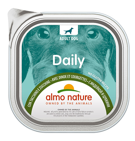 

Almo Nature Daily Menu Turkey and Courgette / Консервы Алмо Натюр для собак Меню с Индейкой и цуккини (цена за упаковку), Almo Nature Daily Menu Turkey and Courgette