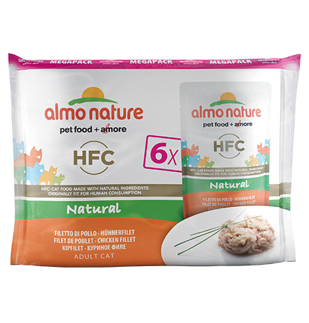 Almo Nature Classic HFC Adult Chicken Fillet / Консервы Алмо Натюр для кошек Куриное филе (цена за упаковку)