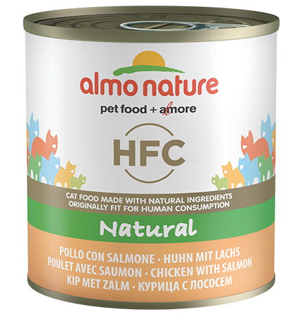 Купить Almo Nature Classic HFC Adult Salmon & Chicken / Консервы Алмо Натюр для кошек с Лососем и Курицей (цена за упаковку) за 4210.00 ₽