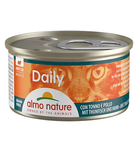 

Almo Nature Daily Menu Mousse Tuna & Chicken / Консервы Алмо Натюр для кошек Нежный мусс Меню с Тунцом и Курицей (цена за упаковку), Almo Nature Daily Menu Mousse Tuna & Chicken