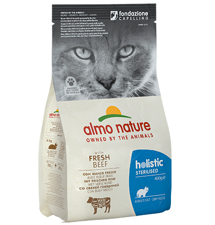 Almo Nature Functional Adult Sterilised Beef & Rice / Сухой корм Алмо Натюр для Стерилизованных кошек и Кастрированных котов Говядина и рис