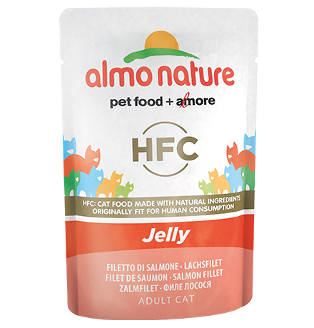 Almo Nature Classic Nature Jelly Salmon / Паучи Алмо Натюр для кошек Лосось в Желе (цена за упаковку)