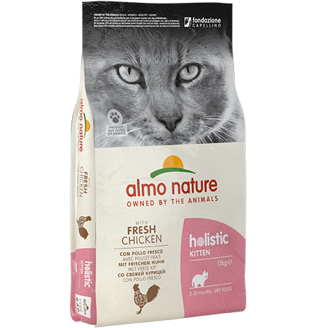 Almo Nature Holistic Kitten Chicken & Rice / Сухой корм Алмо Натюр Холистик для Котят Курица и коричневый рис 