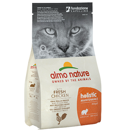 Almo Nature Holistic Adult Cat Chicken & Rice / Сухой корм Алмо Натюр Холистик для взрослых кошек Курица и коричневый рис 