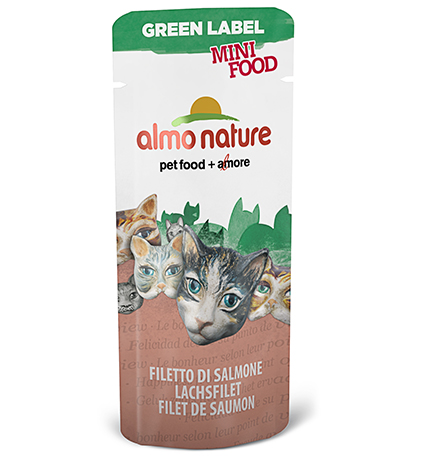 Almo Nature Green Label Mini Food Salmon Fillet / Лакомство Алмо Натюр для кошек Филе Лосося 99% мяса
