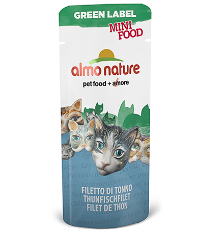 Almo Nature Green Label Mini Food Tuna Fillet / Лакомство Алмо Натюр для кошек Филе Тунца 99% мяса