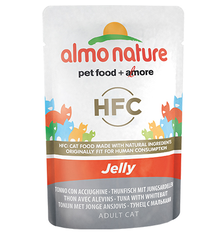 Almo Nature Classic Nature Jelly Tuna & White Bait / Паучи Алмо Натюр для кошек Тунец с сардинками в Желе (цена за упаковку) 