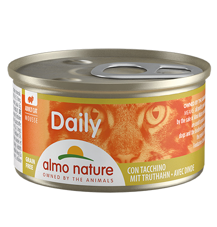 Almo Nature Daily Menu Mousse Turkey / Консервы Алмо Натюр для кошек Нежный мусс Меню с Индейкой (цена за упаковку)
