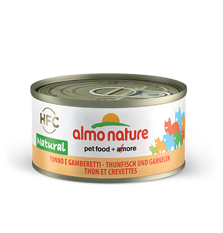 Almo Nature Legend HFC Adult Tuna & Shrimps / Консервы Алмо Натюр для кошек с Тунцом и Креветками 75% мяса (цена за упаковку)