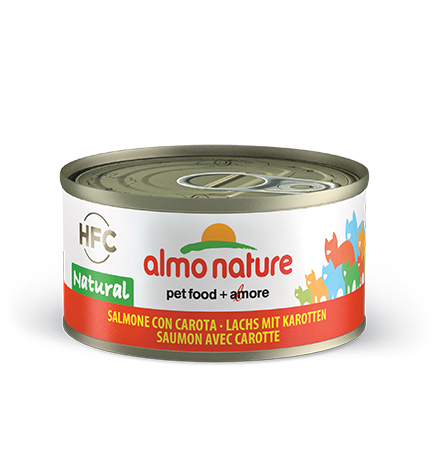 Almo Nature Legend HFC Adult Salmon & Carrot / Консервы Алмо Натюр для кошек с Лососем и Морковью (цена за упаковку)