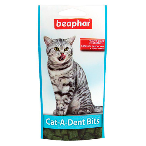 Beaphar Cat-A-Dent Bits / Подушечки Беафар с Хлорофиллом для Чистки зубов