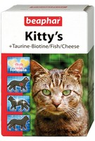 Beaphar Kitty's Mix +Taurin-Biotine/Fish/Cheese / Комплекс витаминов Беафар для кошек Таурин, Биотин, Протеин, Сыр