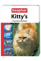 Beaphar Kitty's+Taurine+Biotin / Кормовая добавка Беафар для кошек Витаминированное лакомство с Таурином и Биотином (