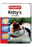 Beaphar Kitty's+Cheese / Кормовая добавка Беафар для кошек Витаминизированное лакомство с Cыром (