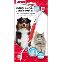 Купить Beaphar Toothbrush / Зубная щетка Беафар для всех пород собак и кошек Двойная за 500.00 ₽