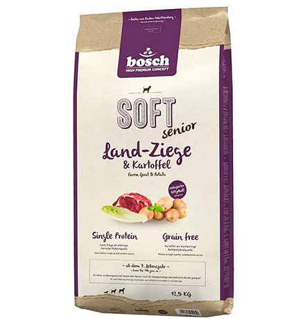 

Bosch Soft Senior Farm Goat & Potato / Полувлажный Монопротеиновый Беззерновой корм Бош для Пожилых собак Козлятина Картофель, Bosch Soft Senior Farm Goat & Potato