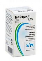 Bayer Байтрил 2,5% / Раствор для кошек и собак