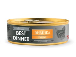 Best Dinner Exclusive Vet Profi Gastro Intestinal / Консервы Бест Диннер для кошек Паштет Индейка (цена за упаковку)