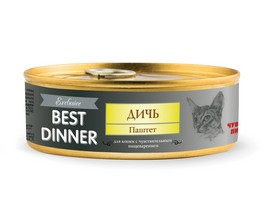 Купить Best Dinner Exclusive Vet Profi Gastro Intestinal / Консервы Бест Диннер для кошек Паштет Дичь (цена за упаковку) за 2183.00 ₽