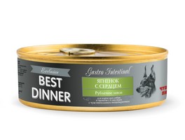 Best Dinner Exclusive Vet Profi Gastro Intestinal / Консервы Бест Диннер для собак Ягненок с сердцем (цена за упаковку)