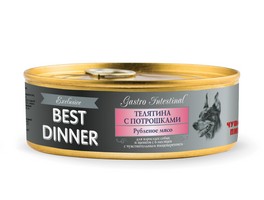 Best Dinner Exclusive Vet Profi Gastro Intestinal / Консервы Бест Диннер для собак Телятина с потрошками Паштет (цена за упаковку)