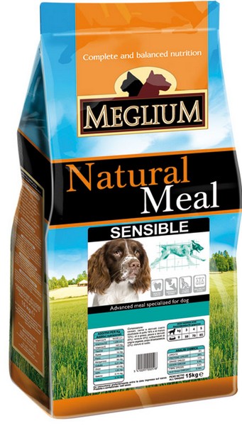 Meglium Sensible / Сухой корм Меглиум для взрослых собак с Чувствительным пищеварением Ягненок Рис
