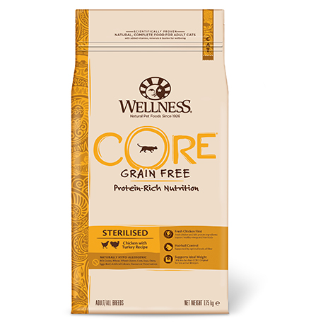 Wellness Core Cat Sterilised Grain free Chicken Turkey / Сухой Беззерновой корм Велнес Кор для Стерилизованных кошек и котов Курица с Индейкой