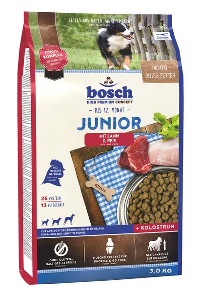 Bosch Junior Lamb & Rice / Сухой корм Бош Юниор для Щенков всех пород Ягненок с Рисом