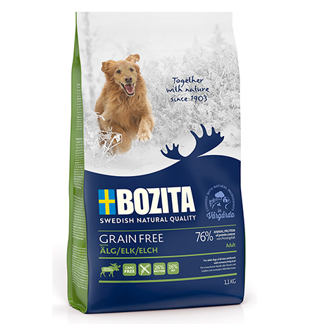 Bozita Grain free Elk / Сухой Беззерновой корм Бозита для взрослых собак с нормальным уровнем активности с мясом Лося