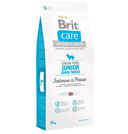 Brit Care Junior Large Breed Salmon & Potato / Сухой корм Брит Беззерновой для Юниоров Крупных пород Лосось Картофель