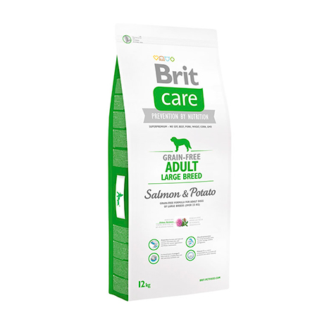 Brit Care Adult Large Breed Salmon & Potato / Сухой корм Брит Беззерновой для взрослых собак Крупных пород Лосось Картофель